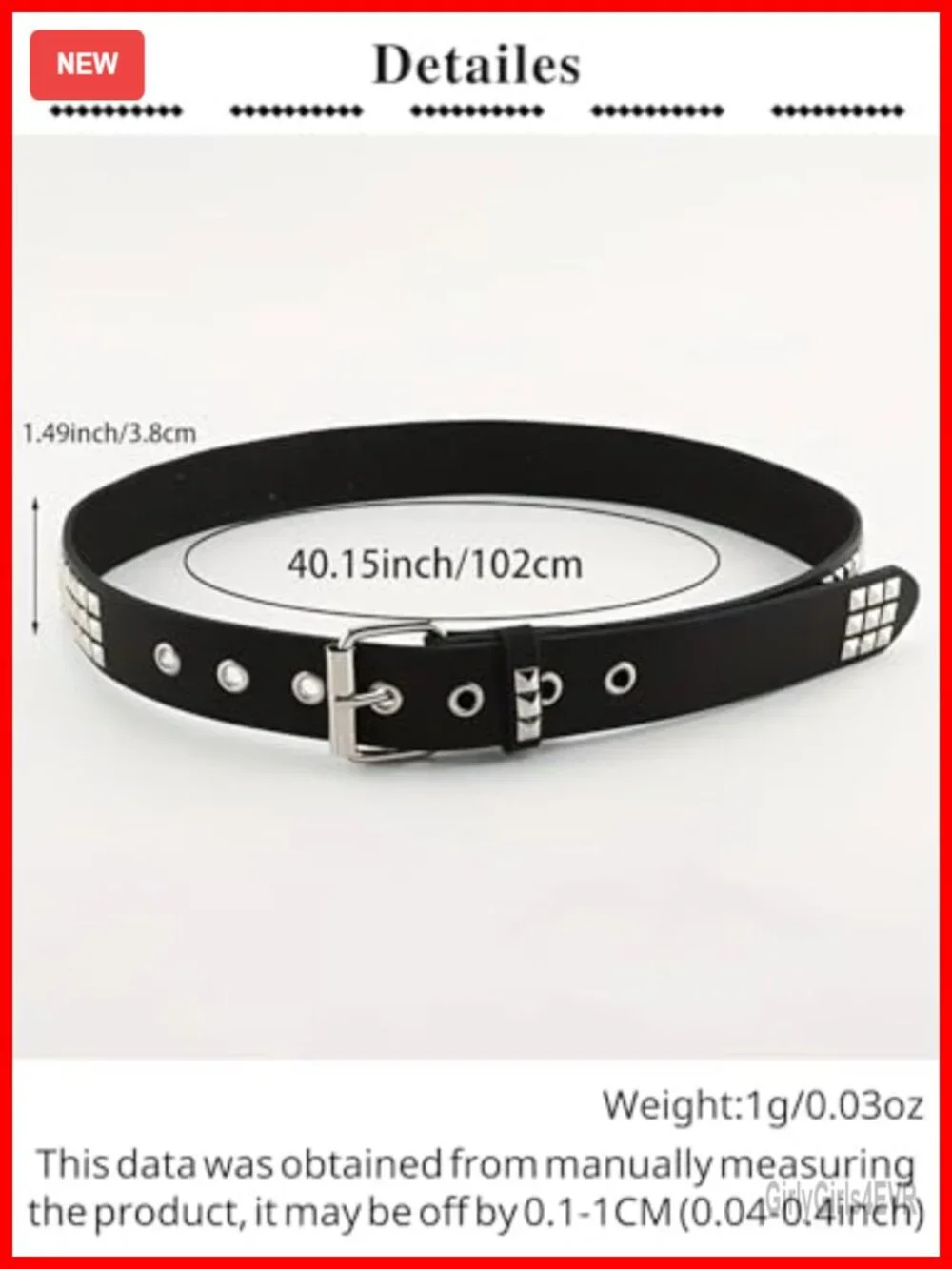PU Leather Chain Belt Punk Goth Rave Waist Accessory